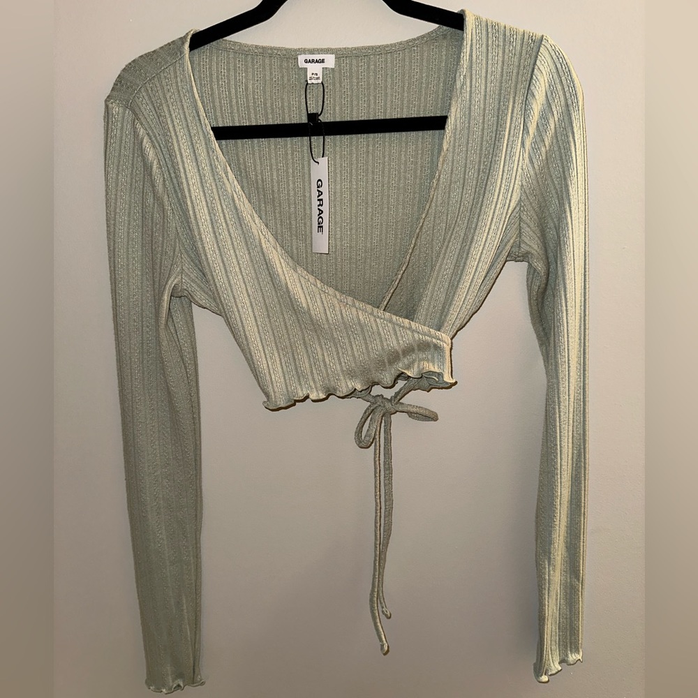 Brand new Garage Crop Top in pale green